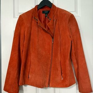Women's Orange Suede Jacket